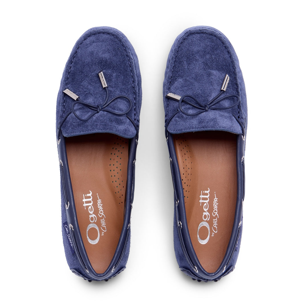 Istranga Navy Suede Loafers