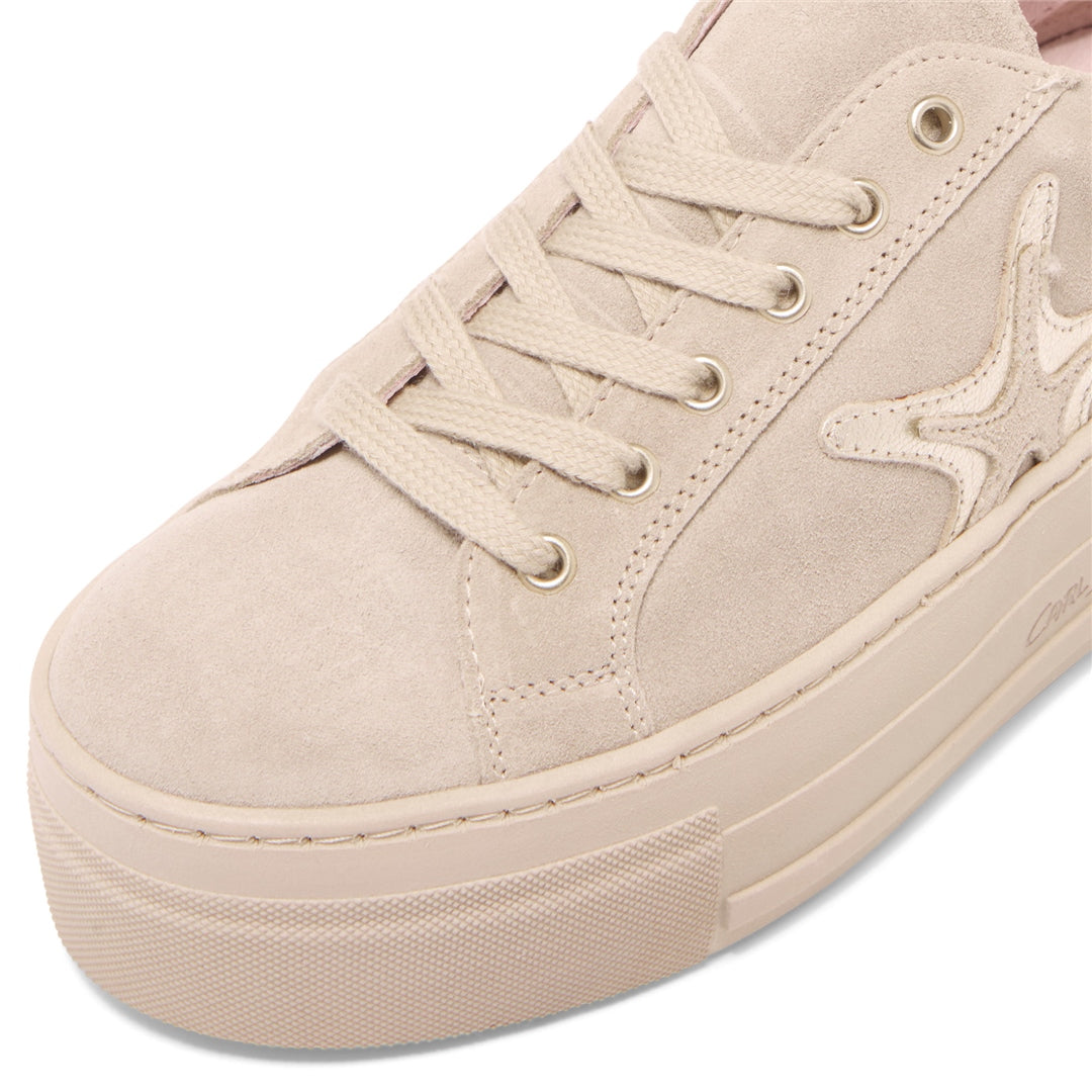 Kautustar Beige/Gold Suede Trainers