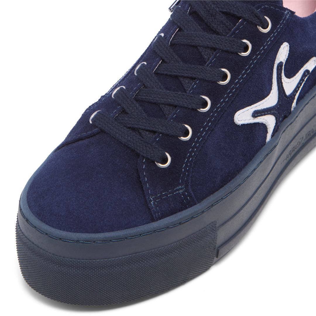 Kautustar Navy Suede Trainers