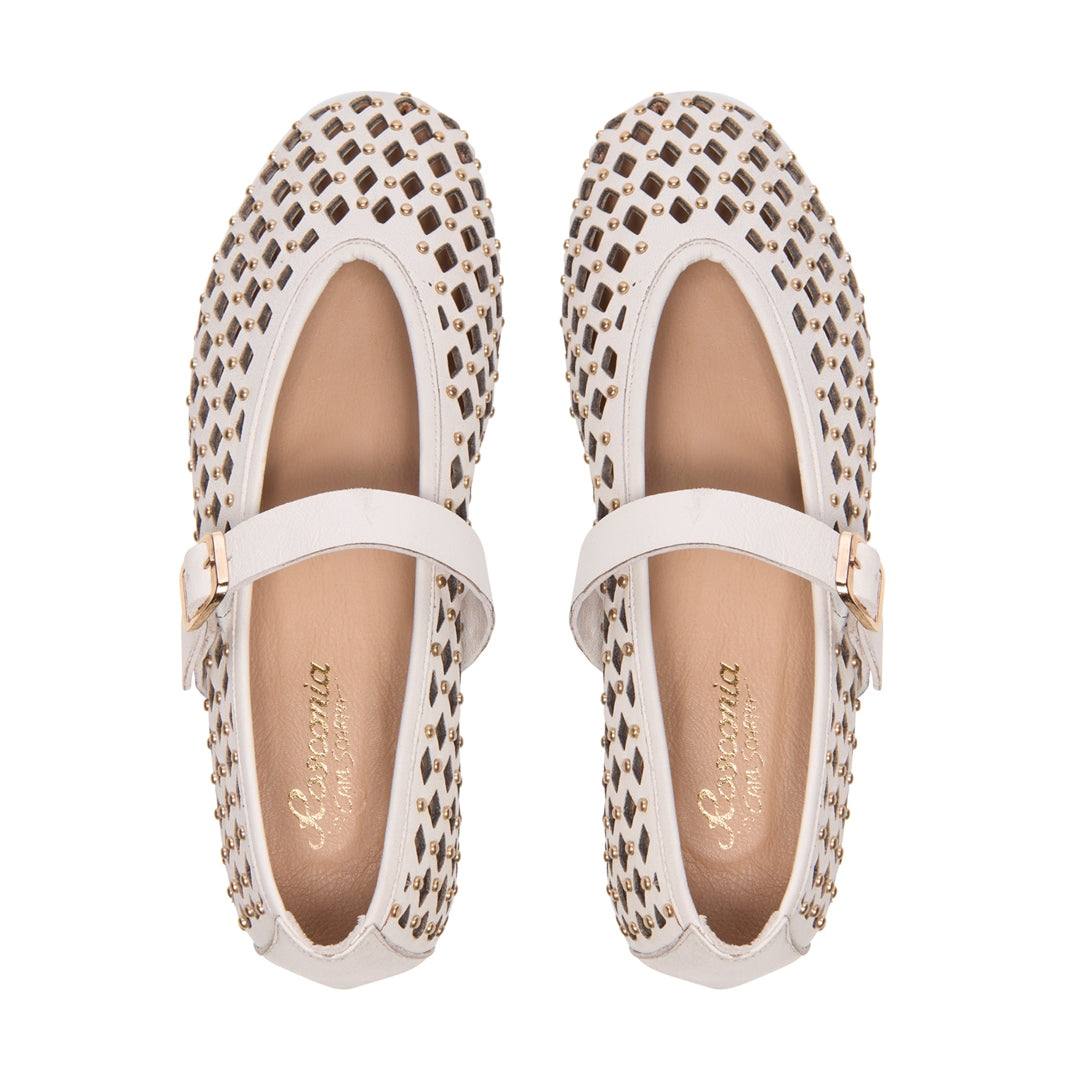 Lousca Off-White Leather Loafers