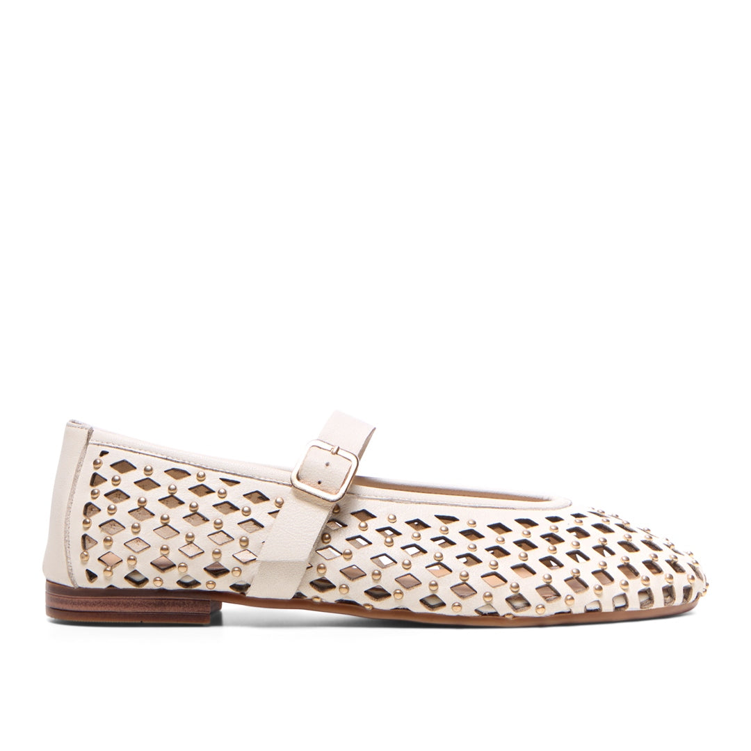 Lousca Off-White Leather Loafers