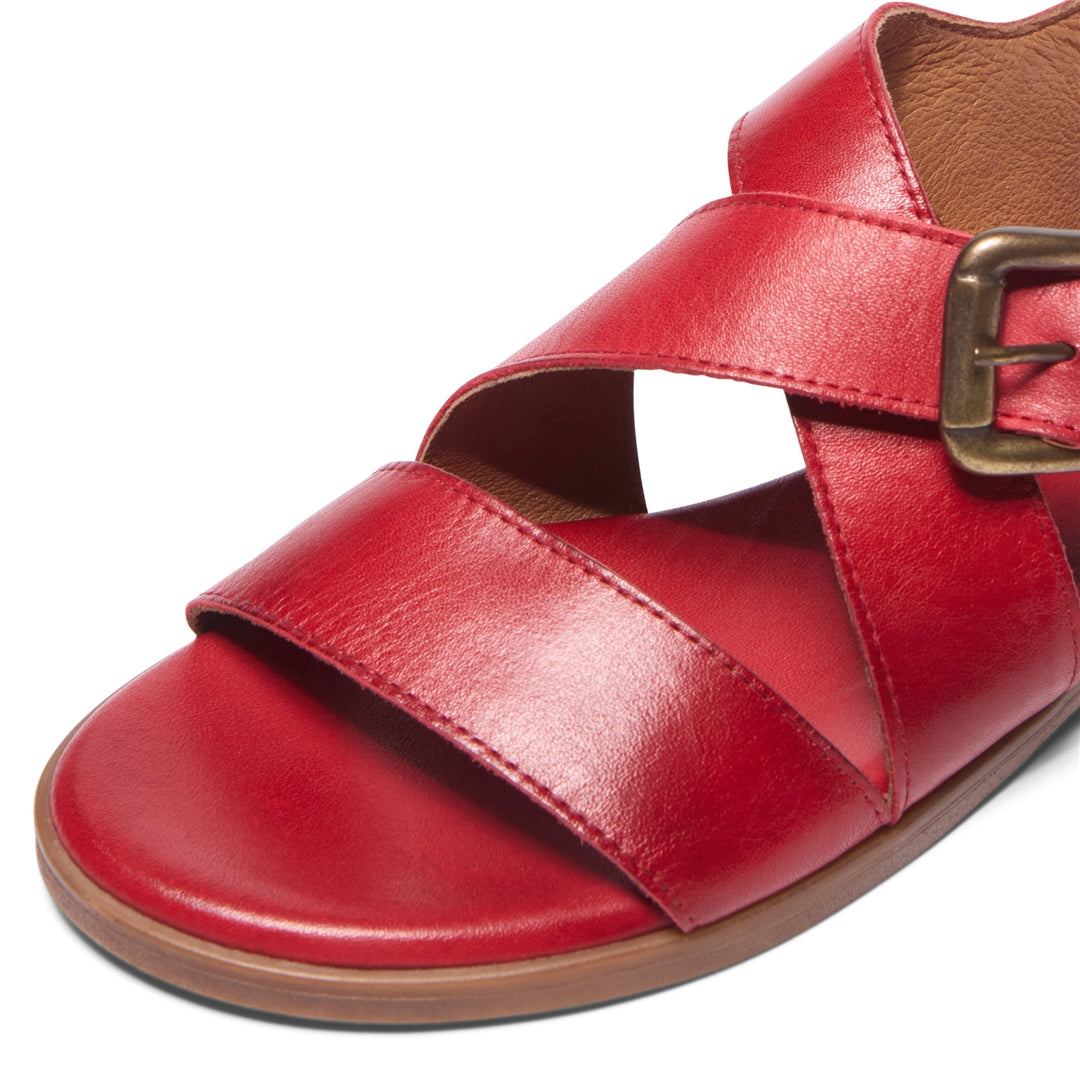 Lunia Red Leather Sandals
