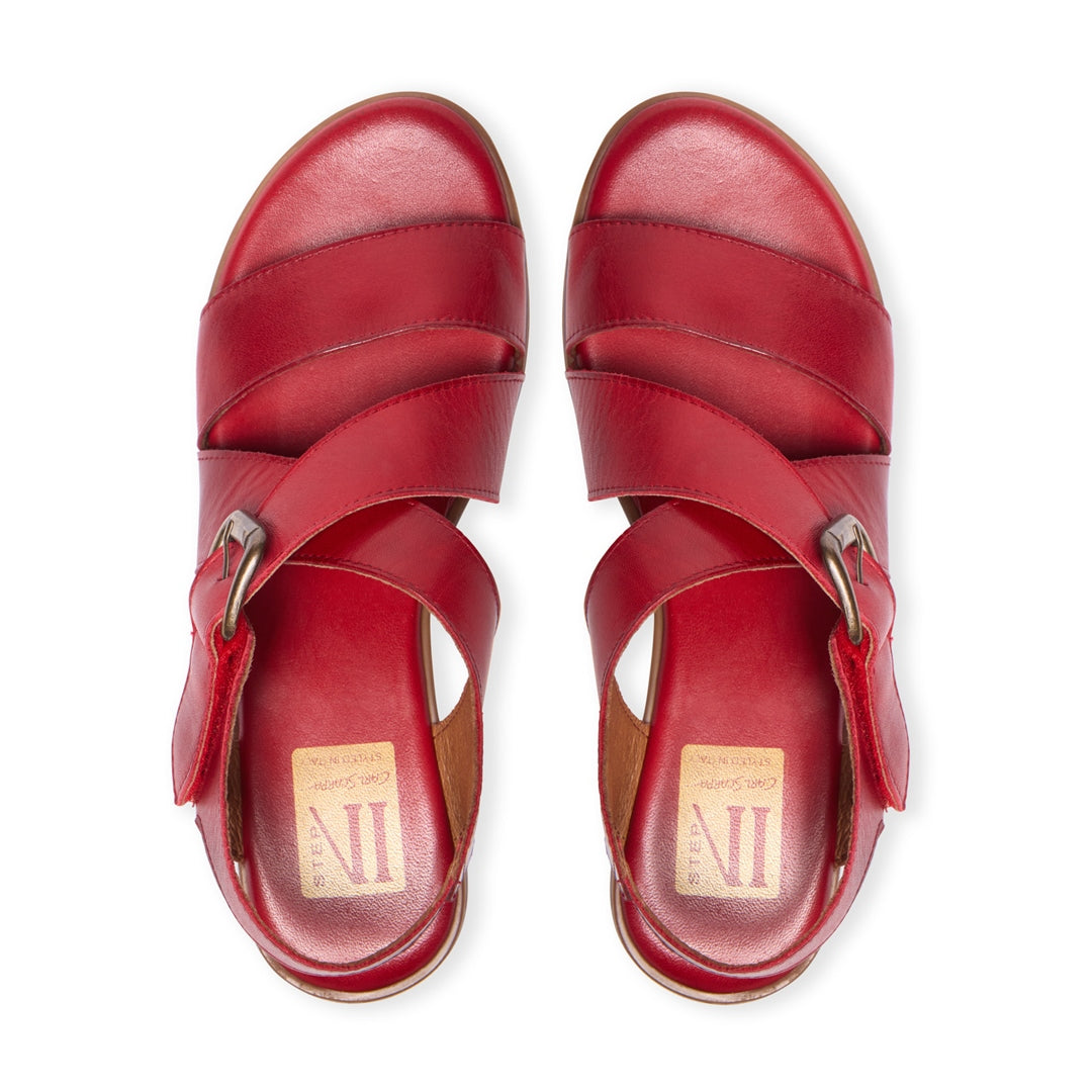 Lunia Red Leather Sandals