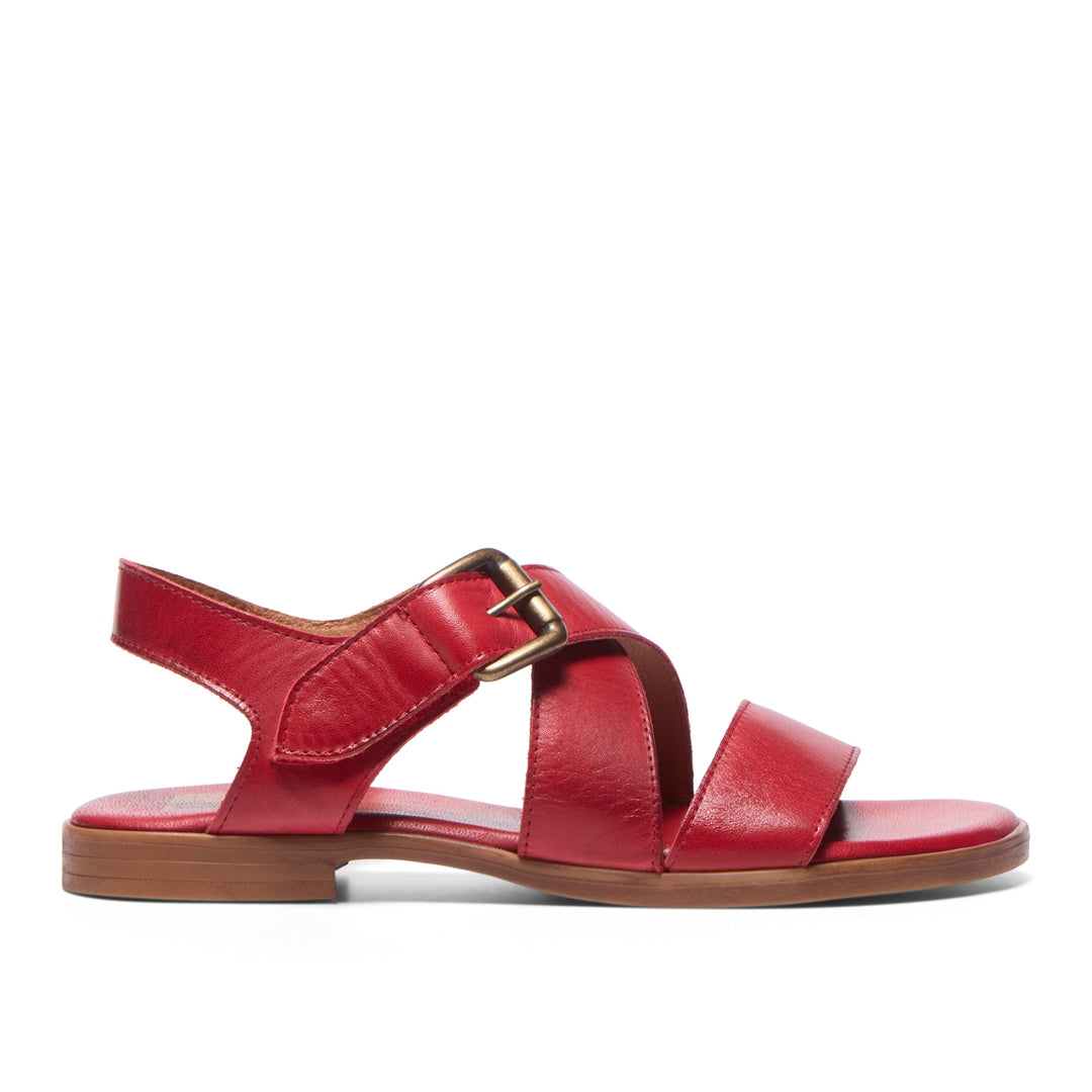 Lunia Red Leather Sandals