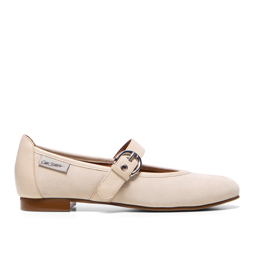 Mellina Beige Suede Loafers