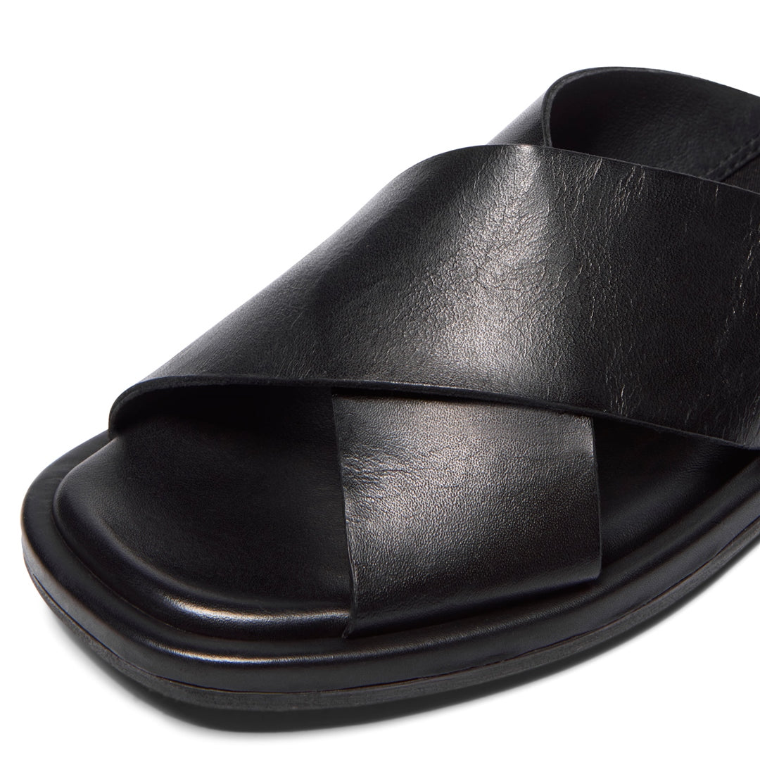 Mirel Black Leather Sandals