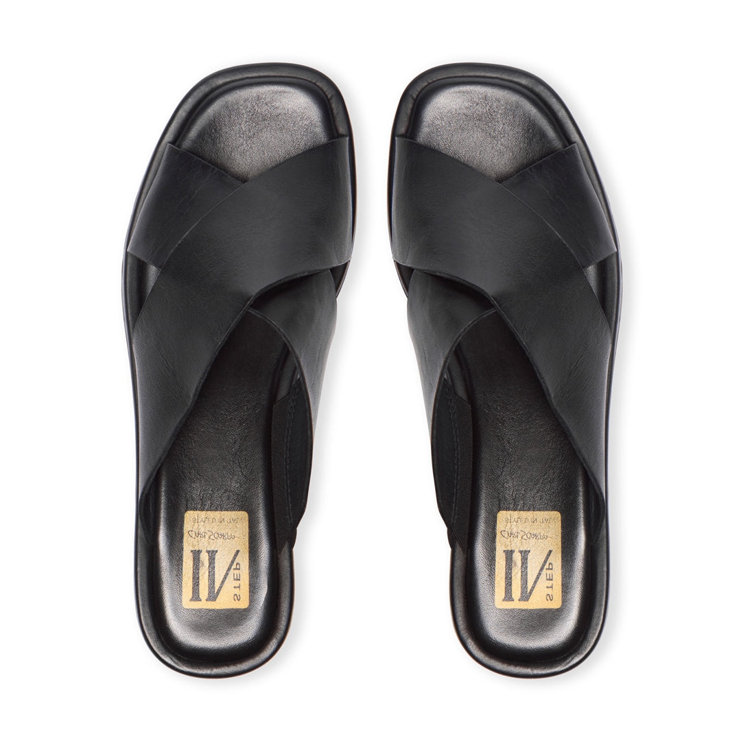 Mirel Black Leather Sandals