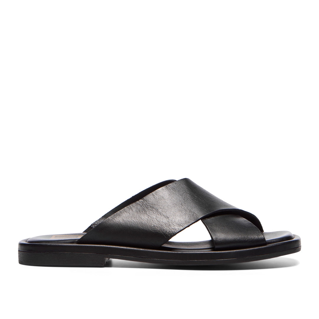 Mirel Black Leather Sandals