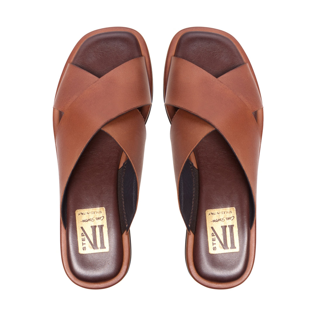 Mirel Tan Leather Sandals