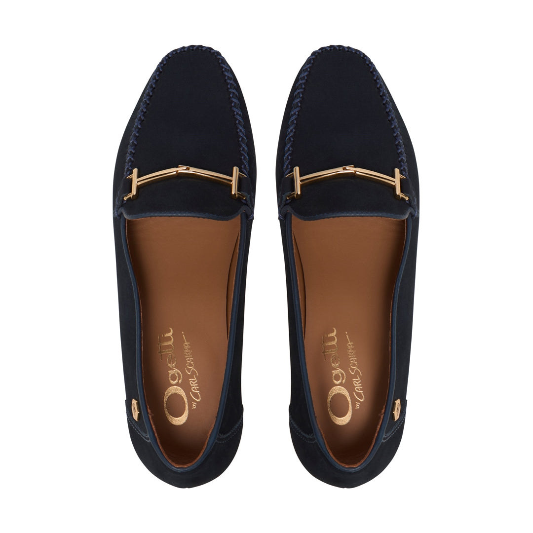 Nettuno Navy Nubuck Loafers