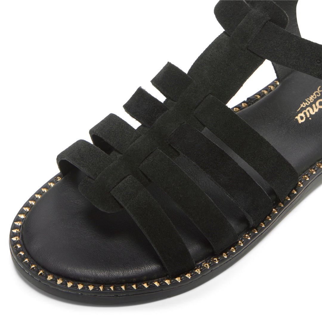 Nicarda Black Suede Sandals