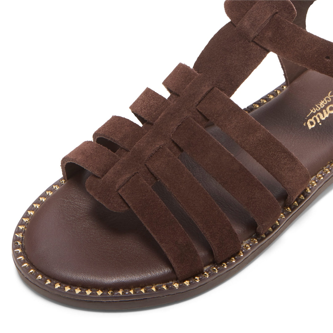 Nicarda Brown Suede Sandals