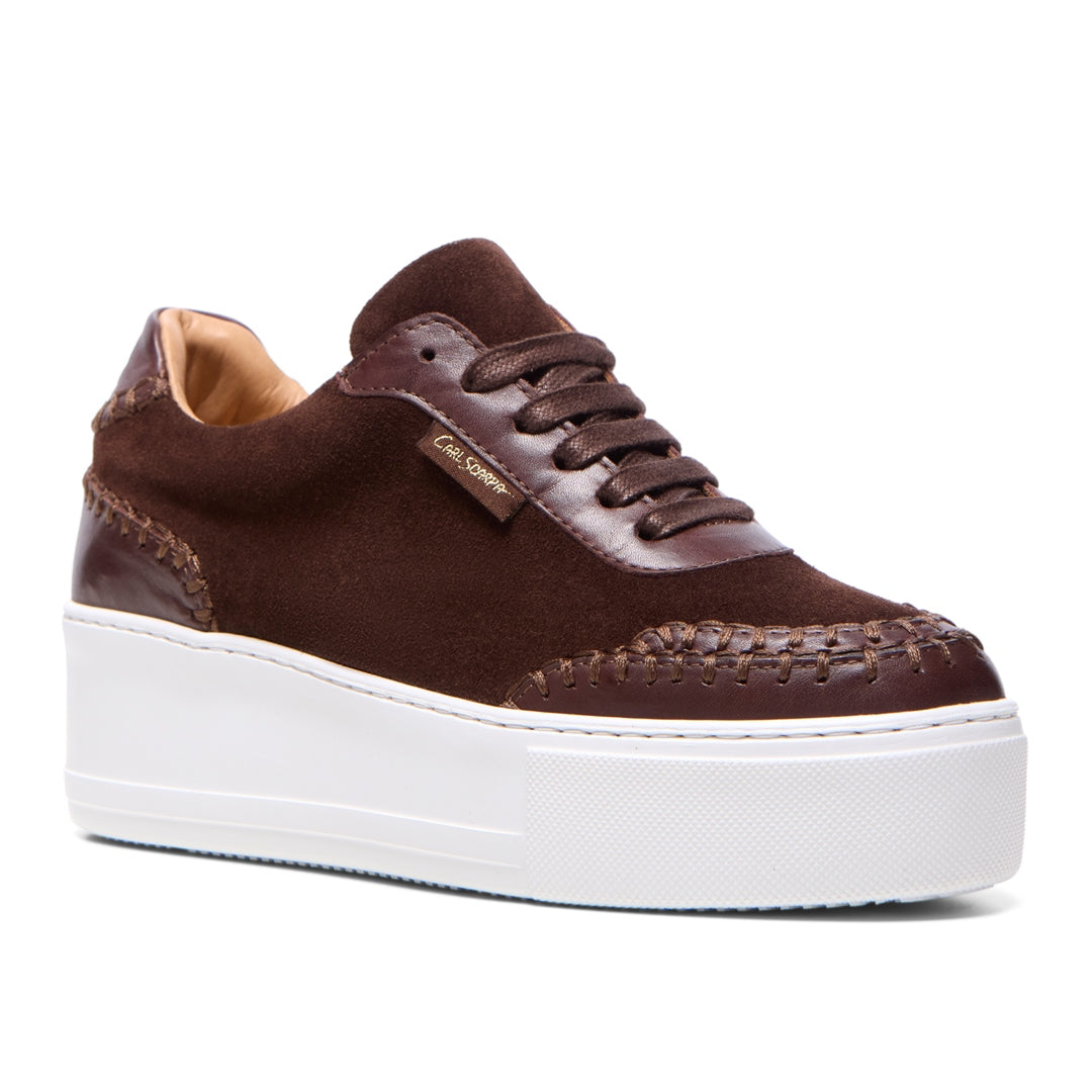 Padova Stitch Brown Suede Trainers