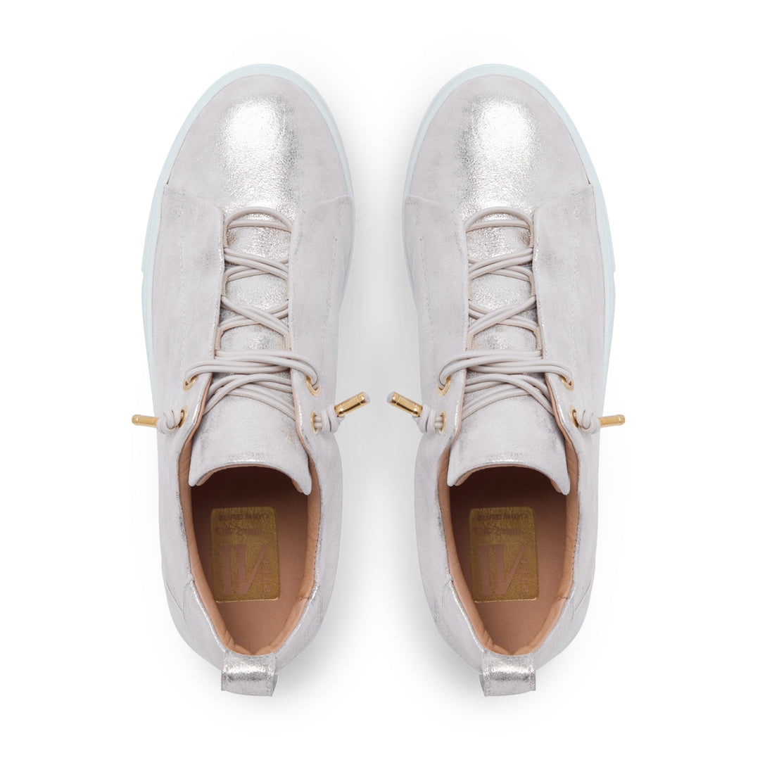 Raya Champagne Leather Trainers
