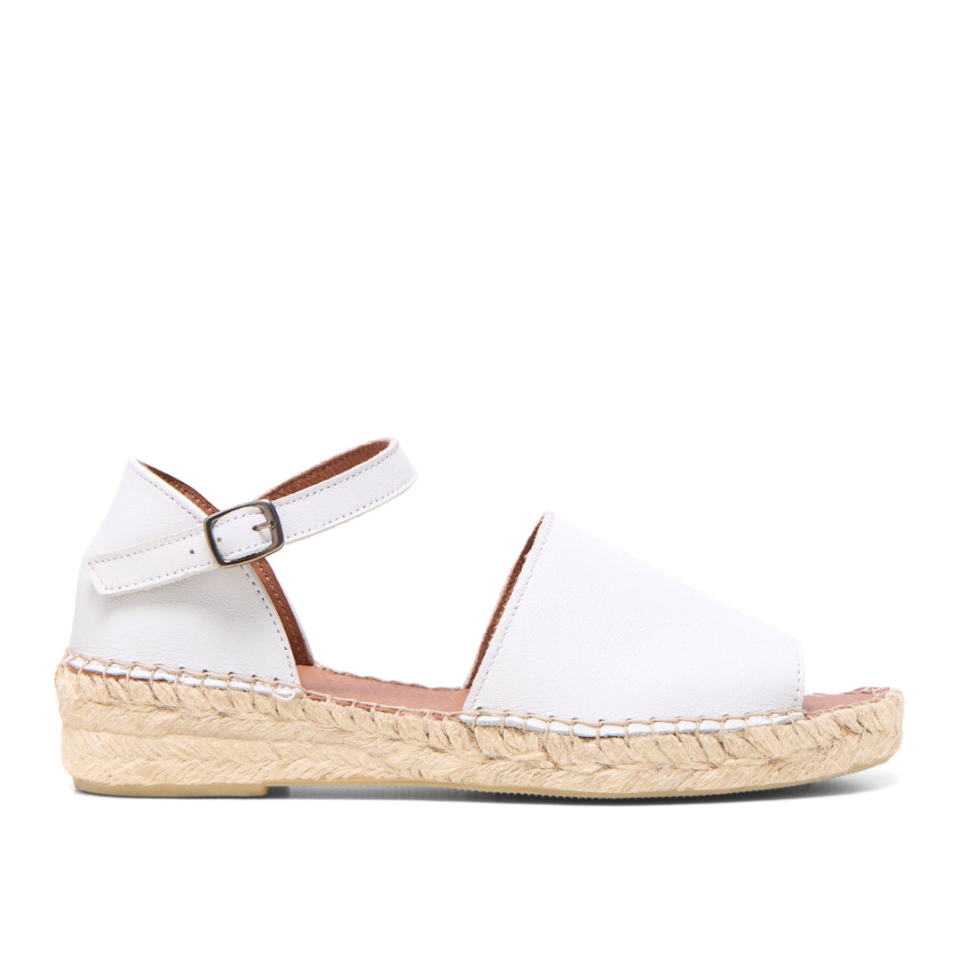 Scarletta White Leather Sandals