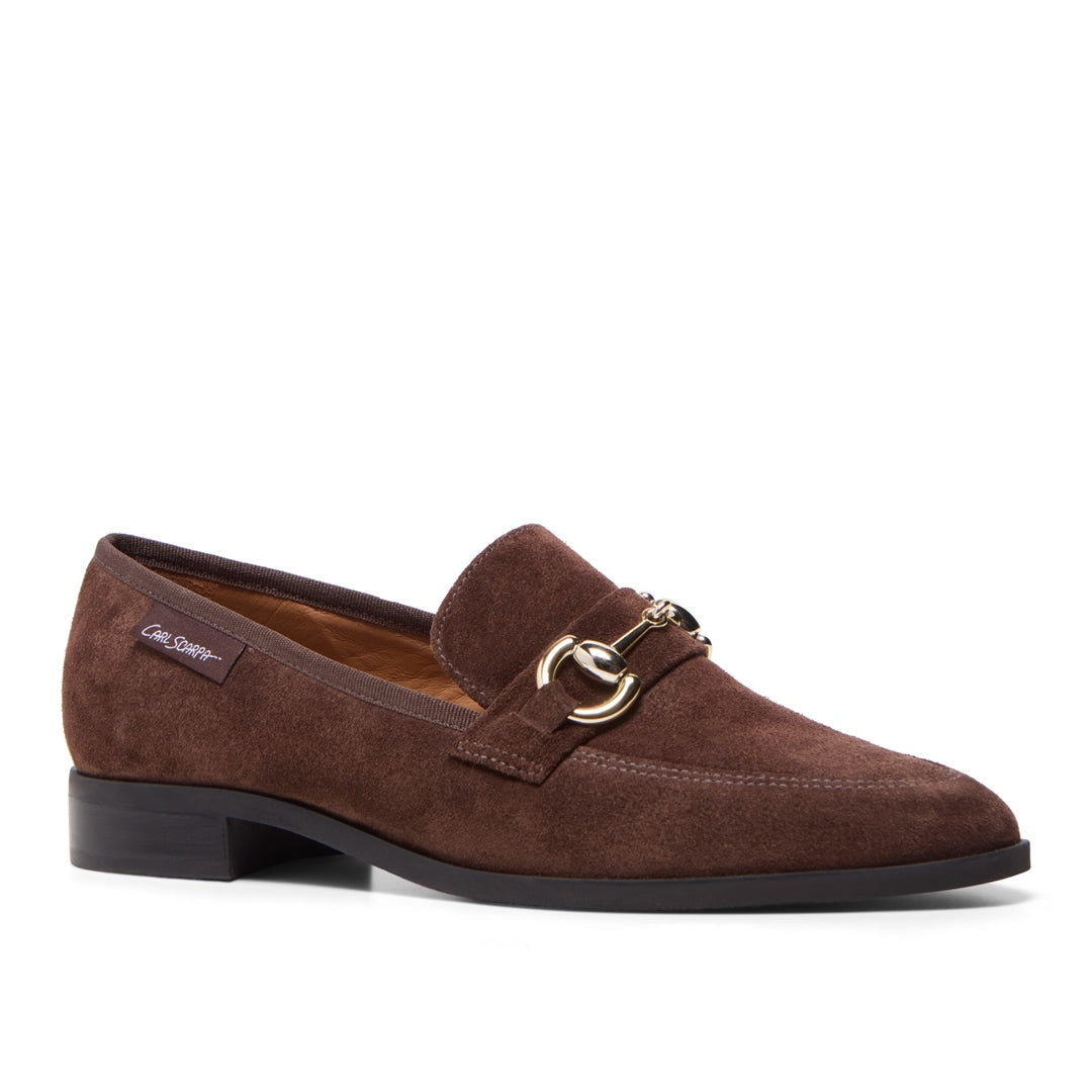 Sorenne Brown Suede Loafers