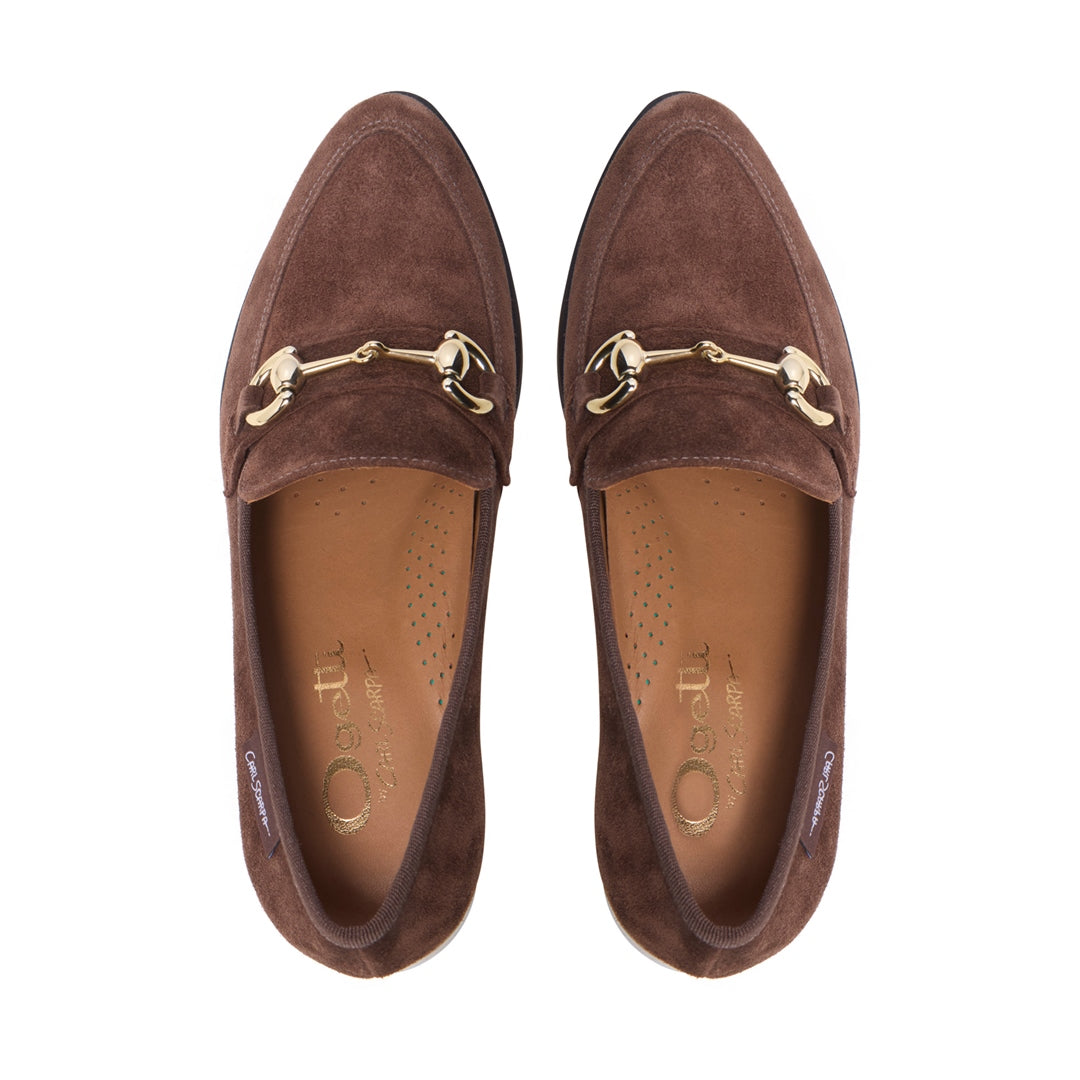 Sorenne Brown Suede Loafers