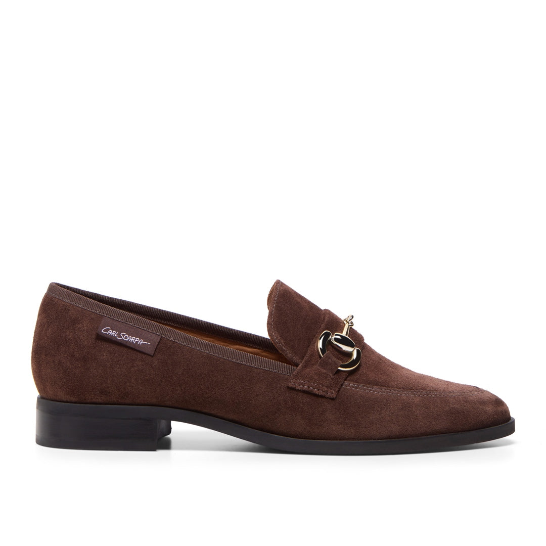 Sorenne Brown Suede Loafers