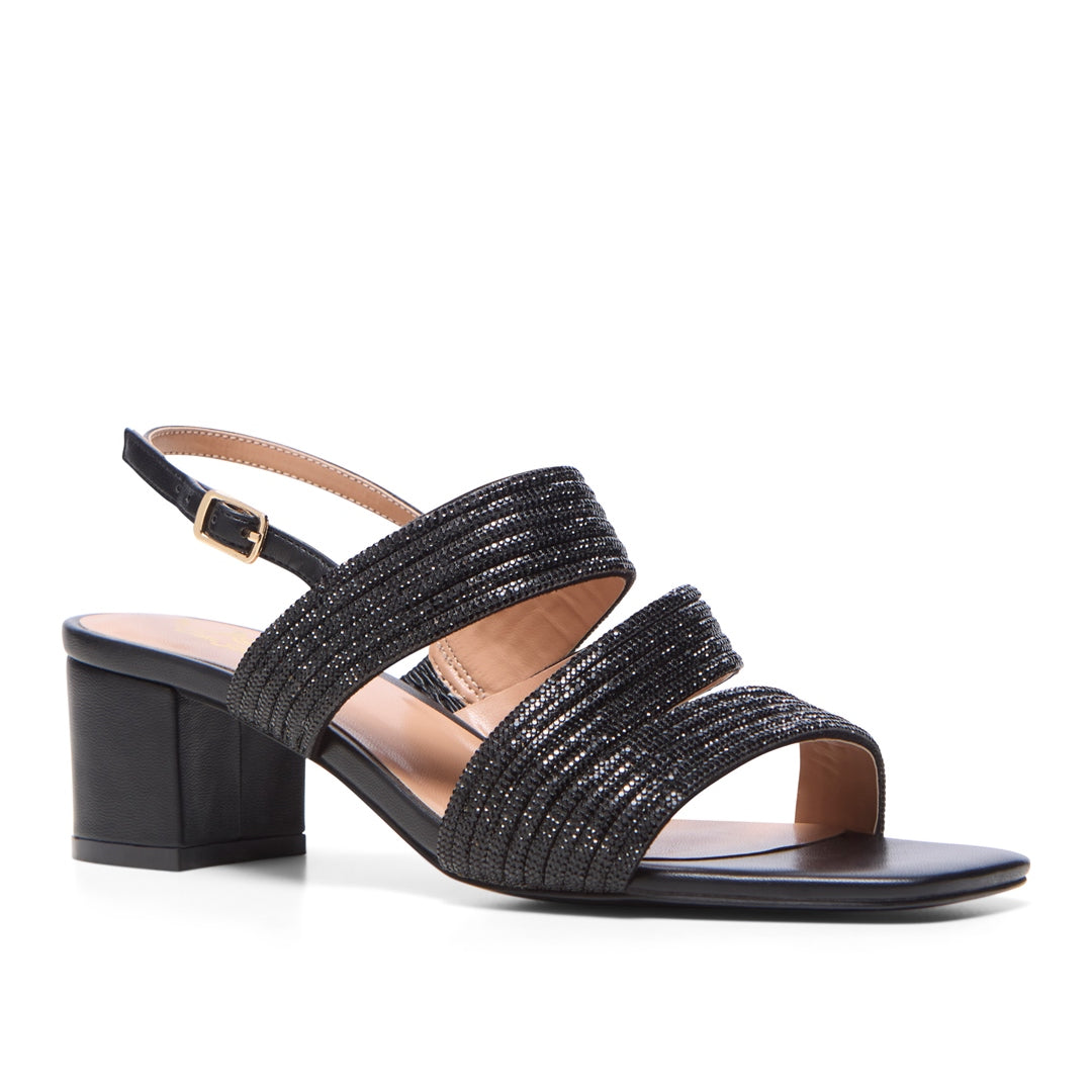 Isorella Black Sandals