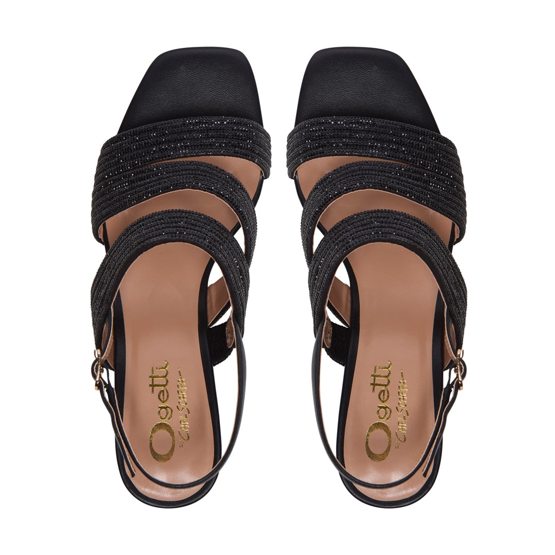 Isorella Black Sandals