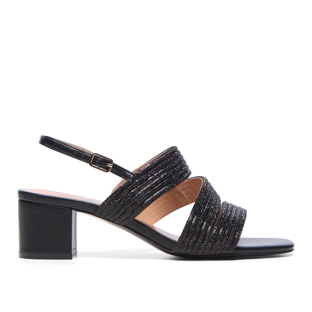 Isorella Black Sandals