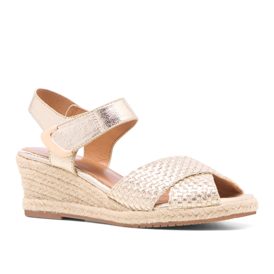 Jocelynne Gold Sandals