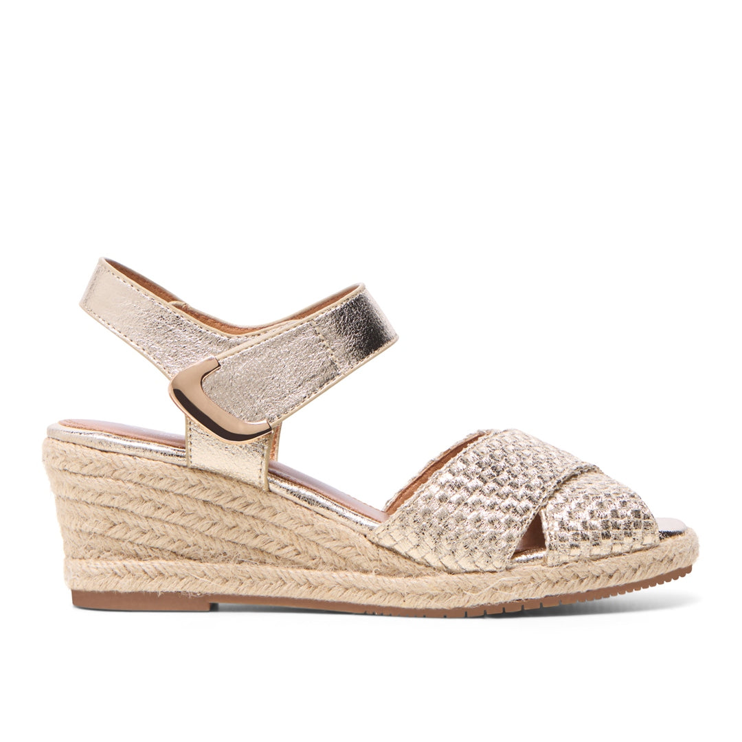 Jocelynne Gold Sandals