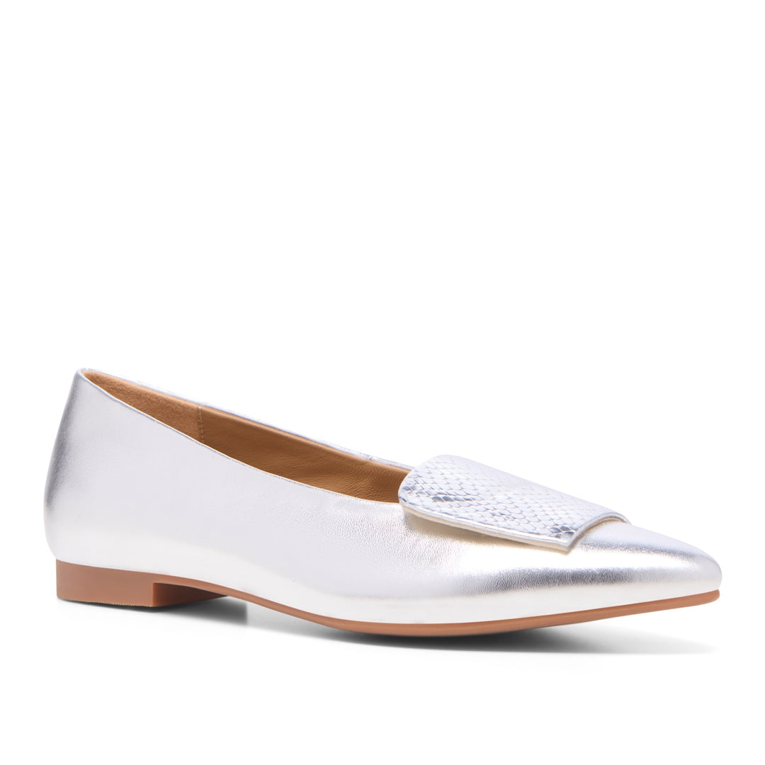 Rechina Silver Loafers