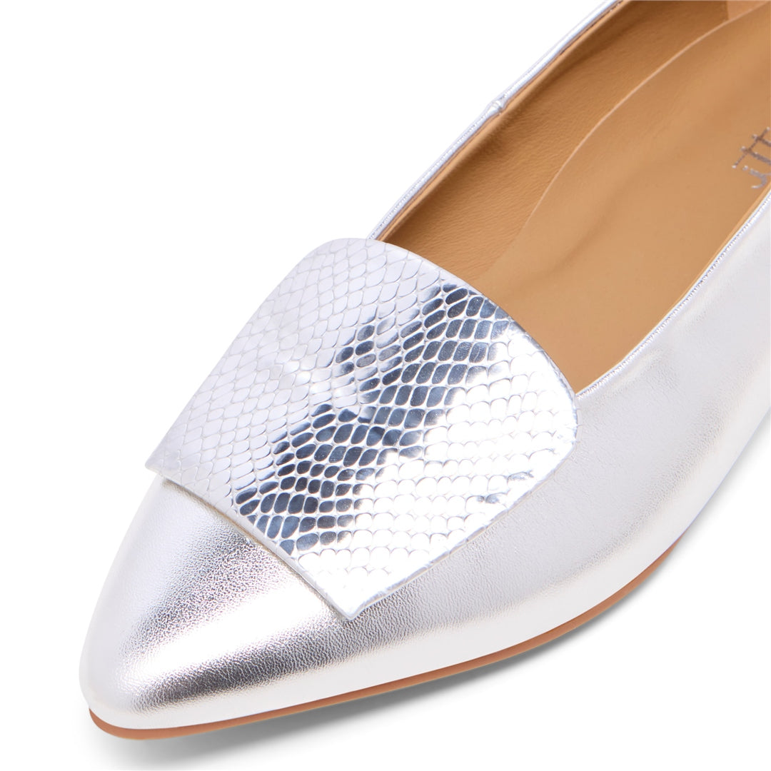 Rechina Silver Loafers