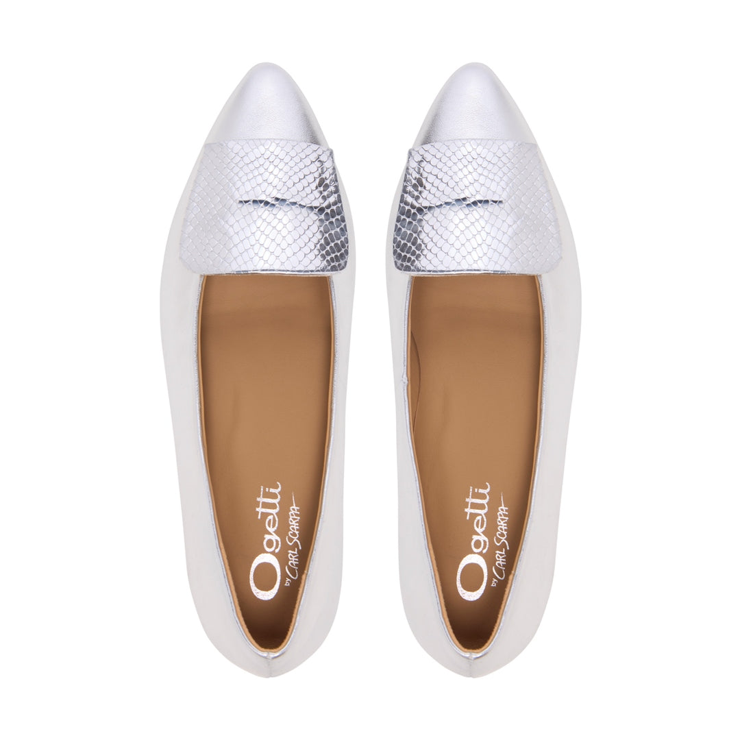 Rechina Silver Loafers