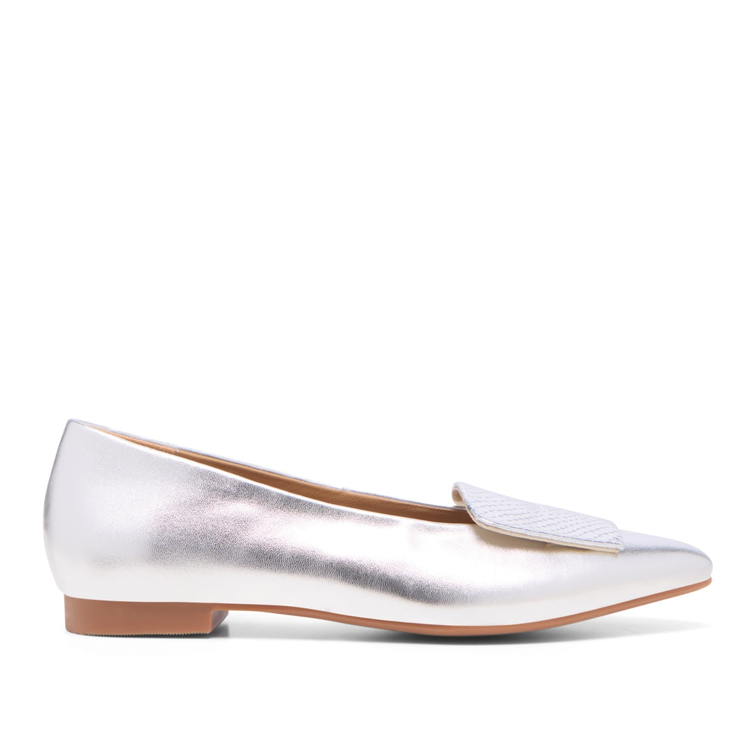 Rechina Silver Loafers