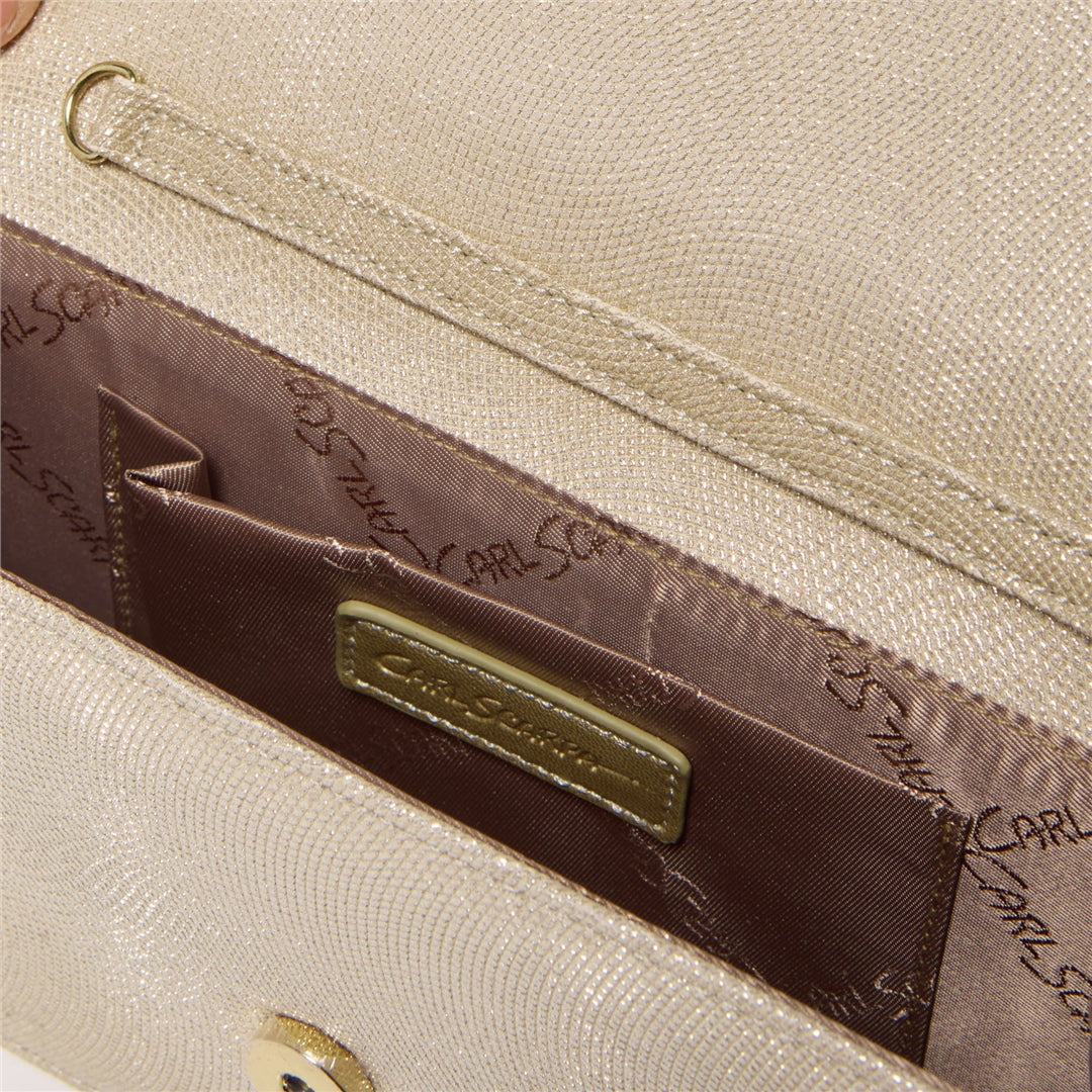 Veloria Champagne Glitz Clutch Bag