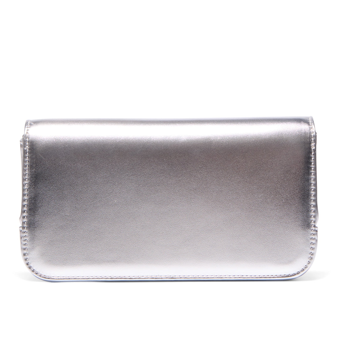Veloria Silver Clutch Bag