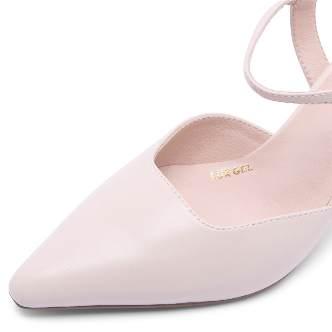 Lupina Off-White Strap Heel