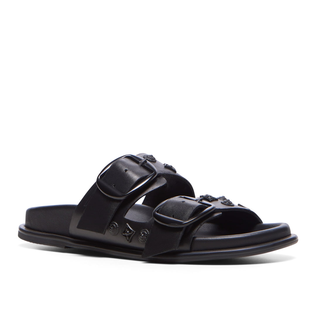 Gimmi Black Leather Mule Sandal