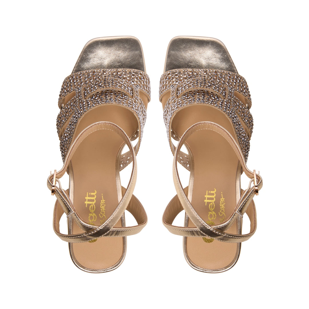 Lemone Gold Strap Heel