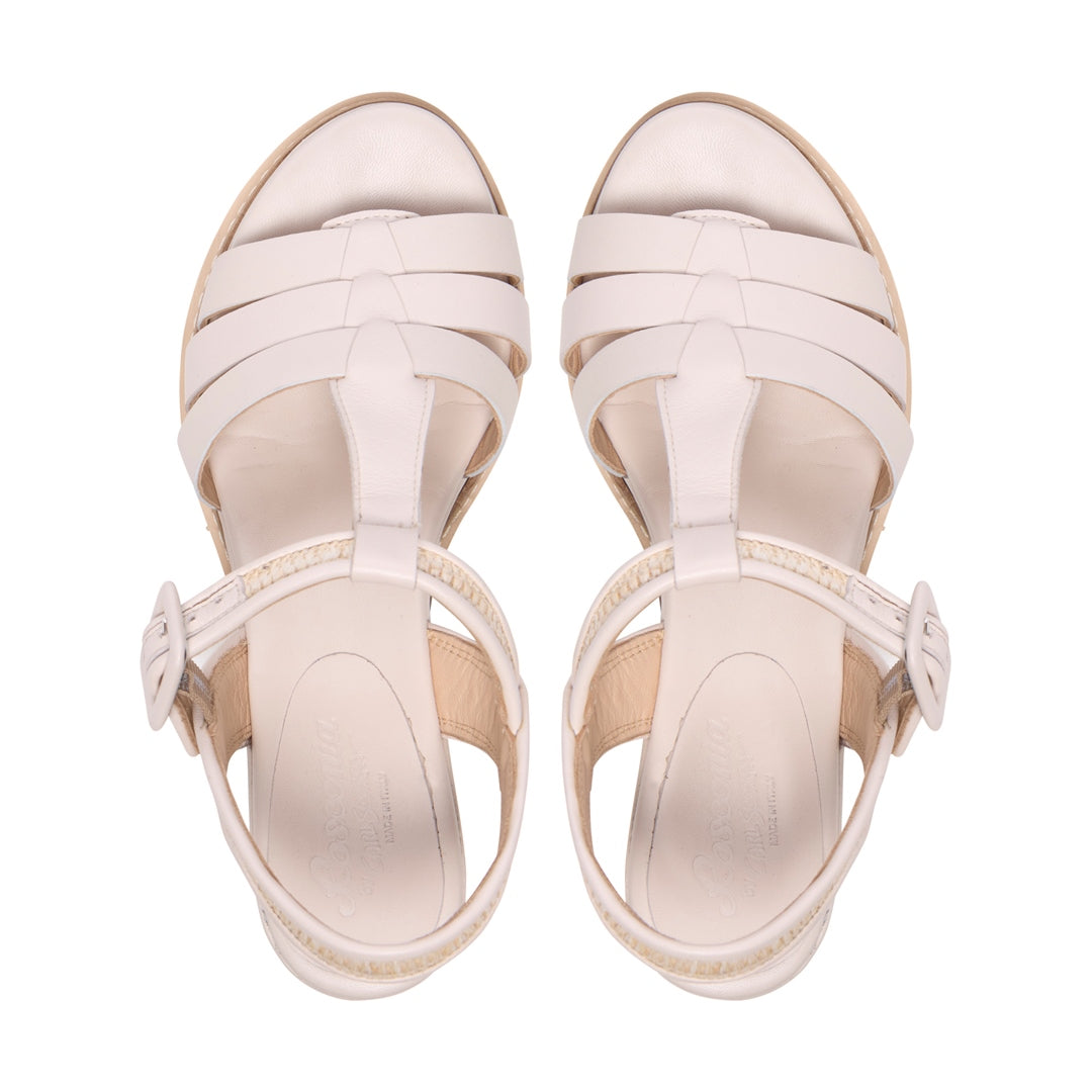Venercia Off White Leather Sandal
