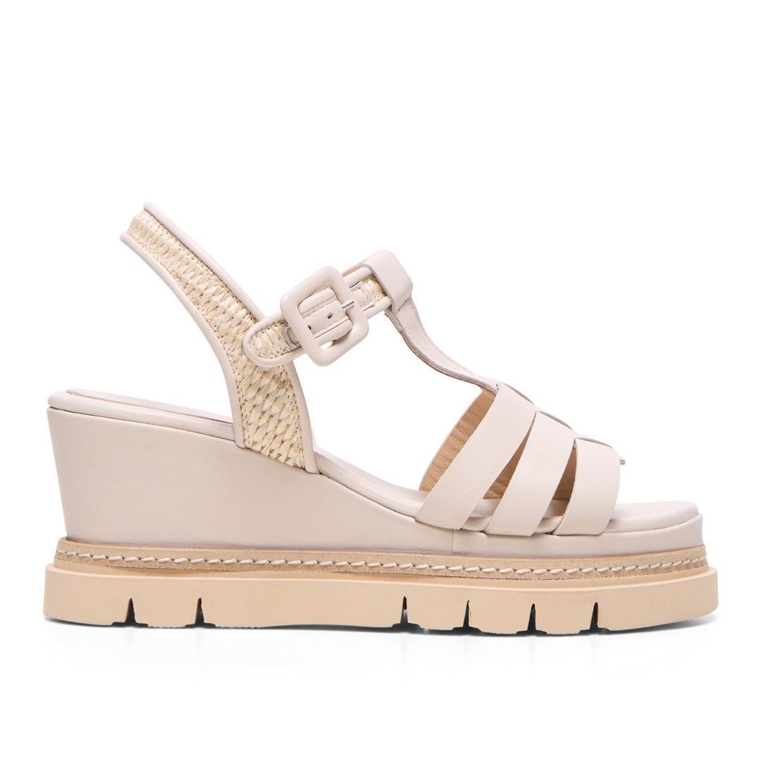 Venercia Off White Leather Sandal
