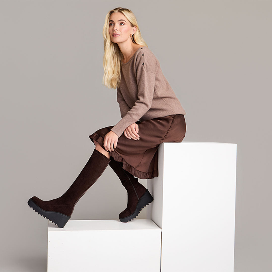 Fontana Brown Suede Ankle Boot