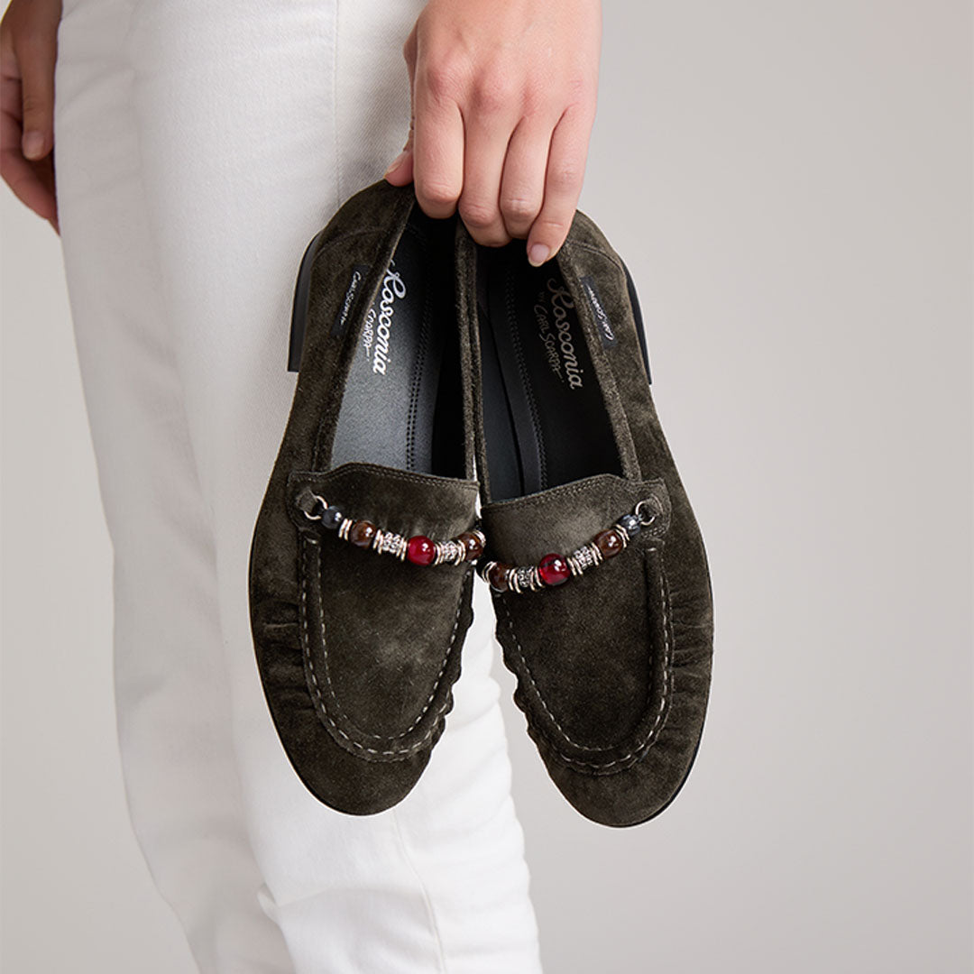 Magno Green Suede Loafer