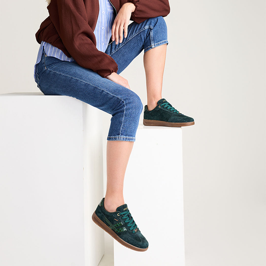 Pelizzano Green Suede Trainer