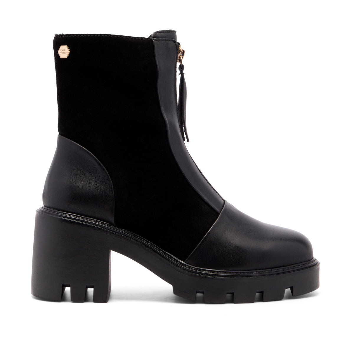Romilda Black Suede Ankle Boot