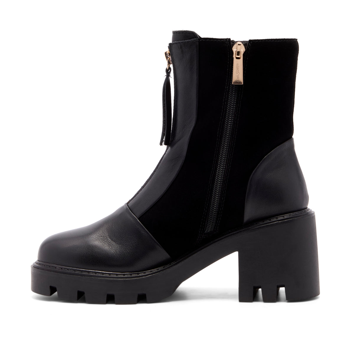Romilda Black Suede Ankle Boot